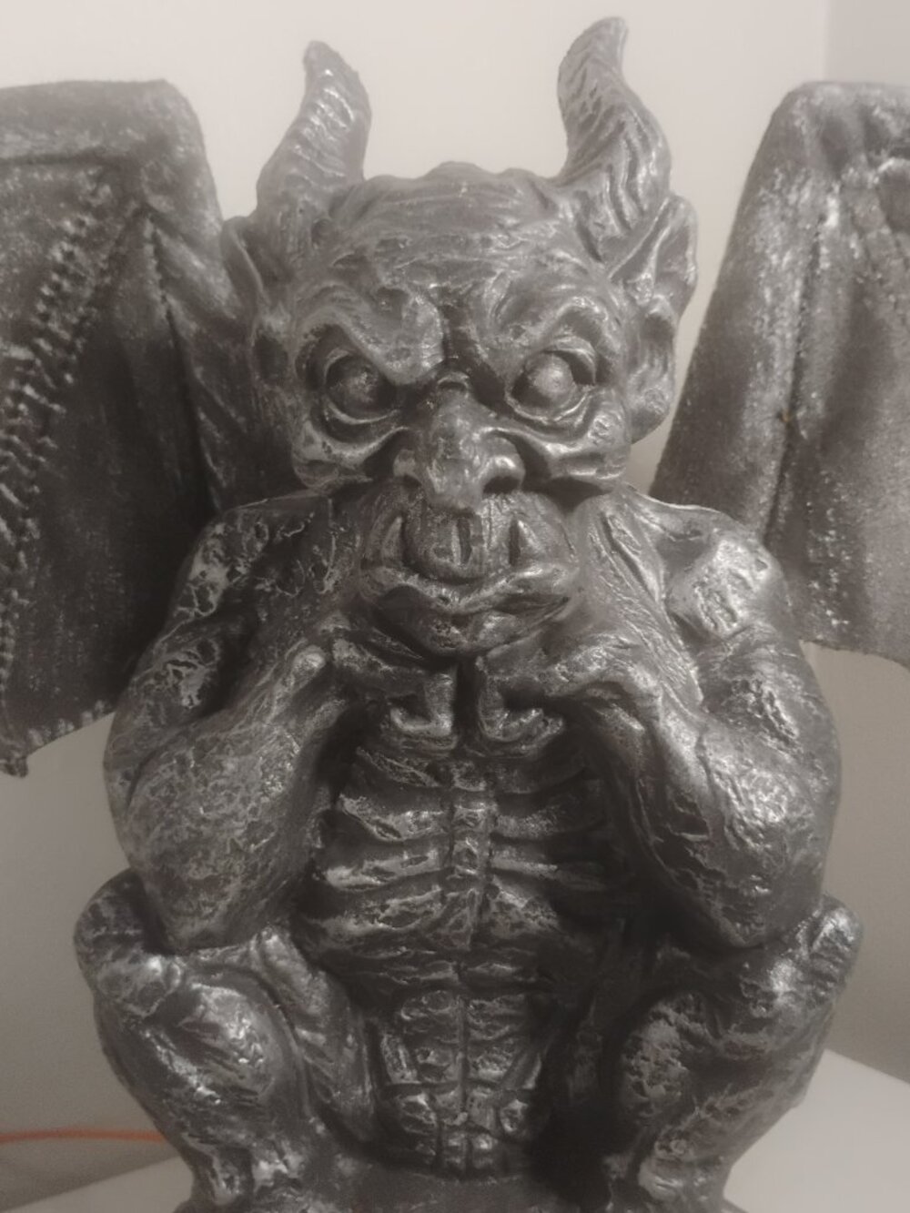 Vintage Gothic Winged Gargoyle Resin Statue